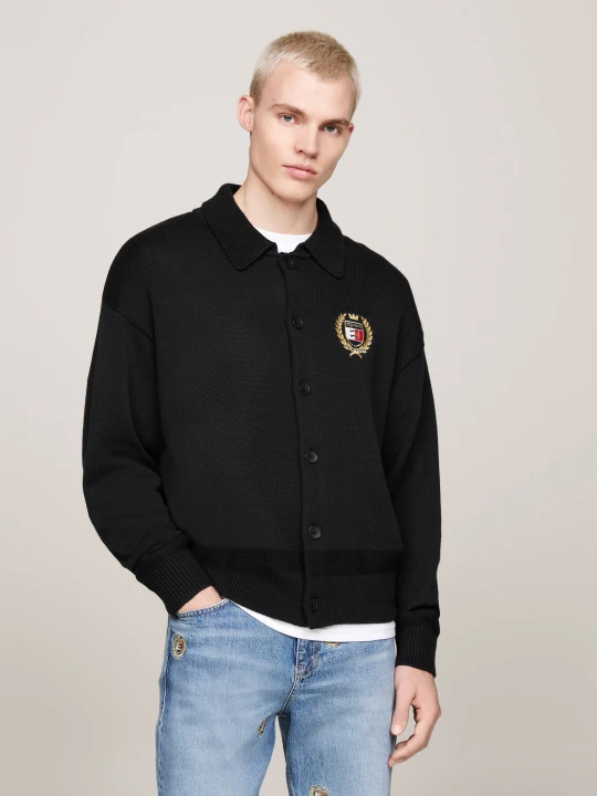 Zdjęcie produktu Tommy Jeans Kardigan | z dodatkiem wełny czarny