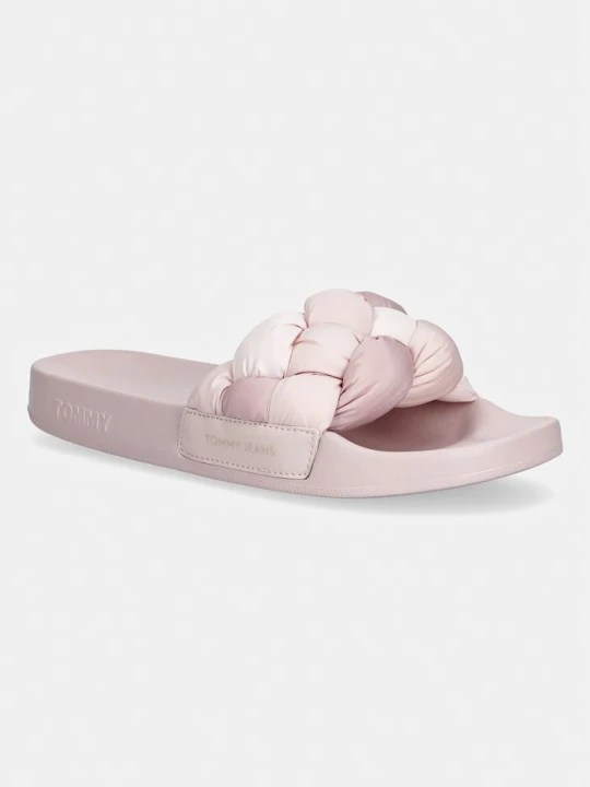 Zdjęcie produktu Tommy Jeans klapki damskie TJW BRAIDED SLIDES różowy
