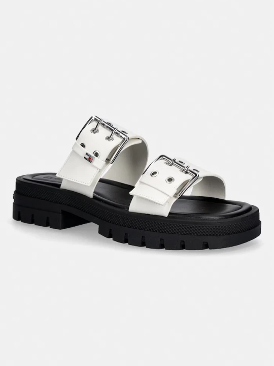Zdjęcie produktu Tommy Jeans klapki damskie TJW BUCKLE STRAPS SANDAL biały