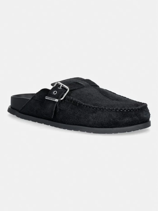 Zdjęcie produktu Tommy Jeans klapki męskie zamszowe BIND MULE WASHED SUEDE czarny