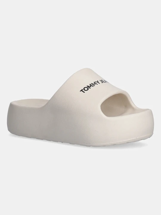Zdjęcie produktu Tommy Jeans klapki TJW FLATFORM POOL SLIDE ESS beżowy