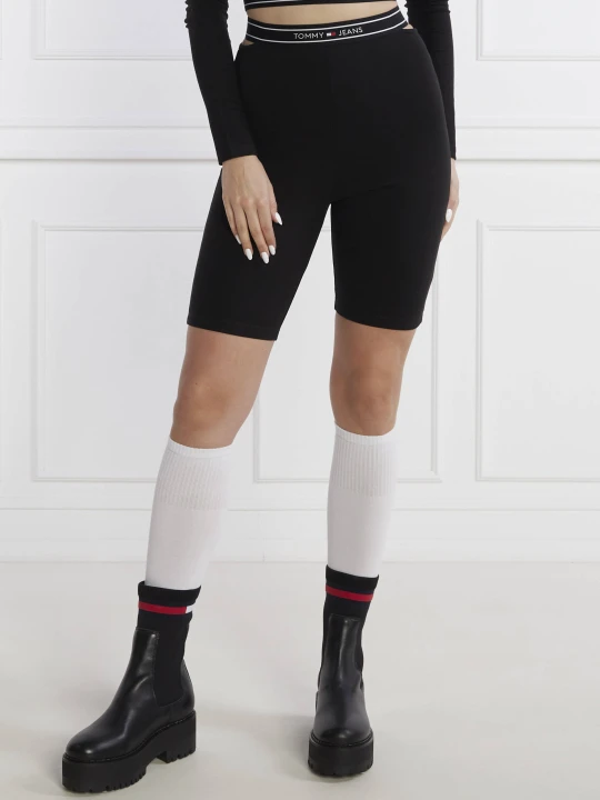 Zdjęcie produktu Tommy Jeans kolarki logo taping cycle | slim fit czarny