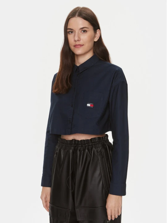 Zdjęcie produktu Tommy Jeans Koszula Badge DW0DW17345 Granatowy Relaxed Fit