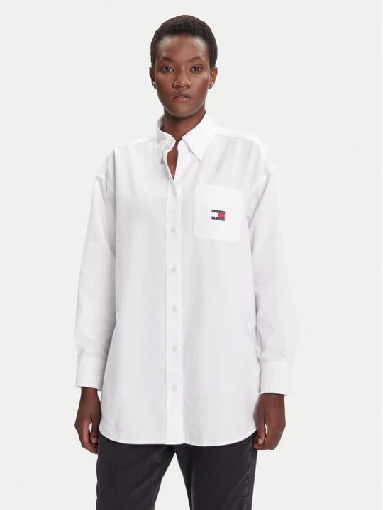 Zdjęcie produktu Tommy Jeans Koszula Badge DW0DW20988 Biały Oversize