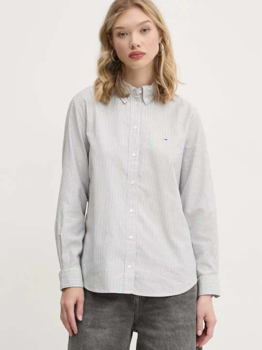 Zdjęcie produktu Tommy Jeans koszula damska bawełniana szary