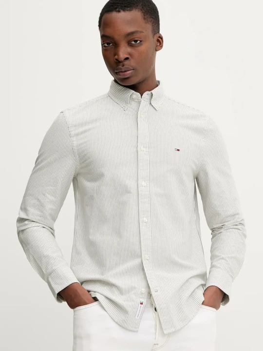 Zdjęcie produktu Tommy Jeans koszula bawełniana zielony