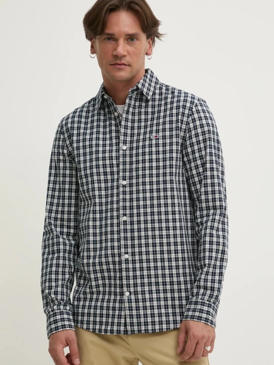 Zdjęcie produktu Tommy Jeans koszula bawełniana granatowy