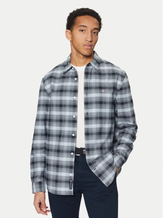 Zdjęcie produktu Tommy Jeans Koszula Check Oxford DM0DM21096 Niebieski Regular Fit