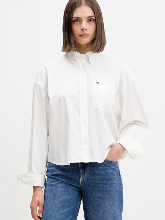 Zdjęcie produktu Tommy Jeans koszula damska bawełniana beżowy
