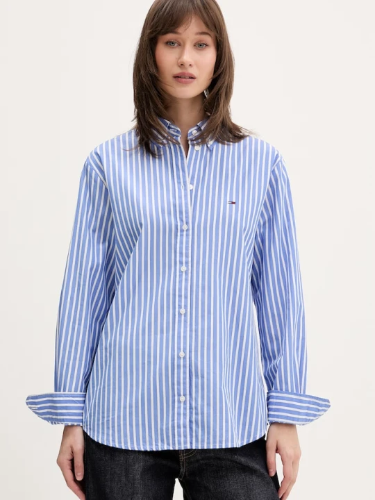 Zdjęcie produktu Tommy Jeans koszula damska bawełniana niebieski