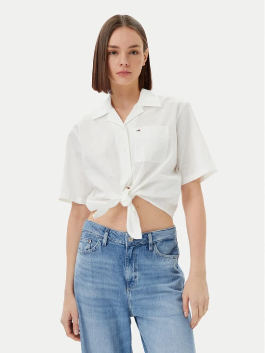 Zdjęcie produktu Tommy Jeans Koszula DW0DW20286 Écru Regular Fit Kremowy