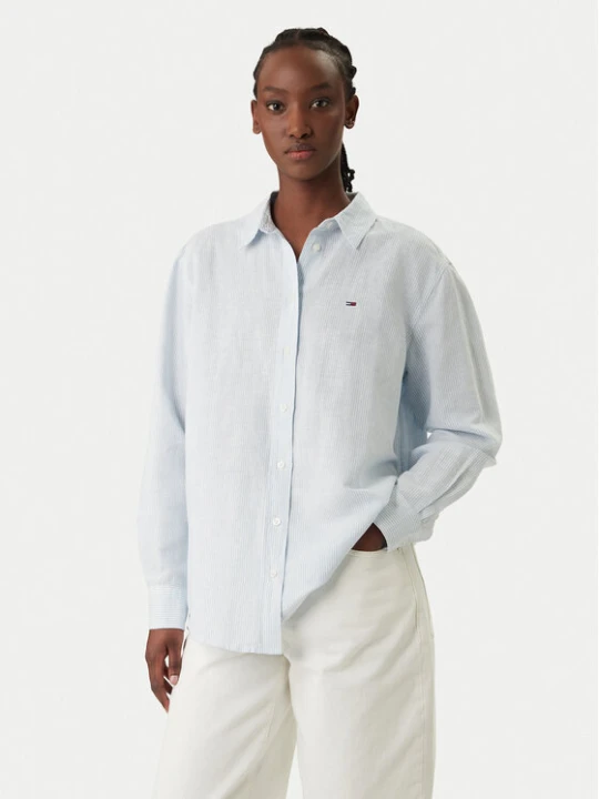 Zdjęcie produktu Tommy Jeans Koszula DW0DW22209 Błękitny Relaxed Fit Niebieski jasny