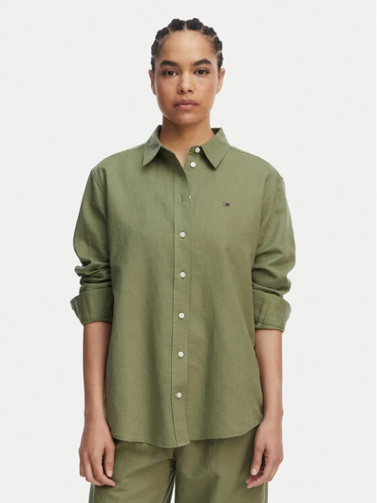 Zdjęcie produktu Tommy Jeans Koszula DW0DW22209 Zielony Relaxed Fit