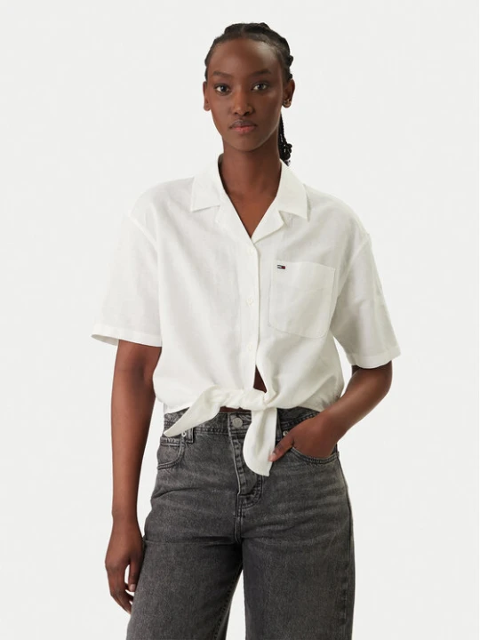 Zdjęcie produktu Tommy Jeans Koszula DW0DW22210 Biały Relaxed Fit