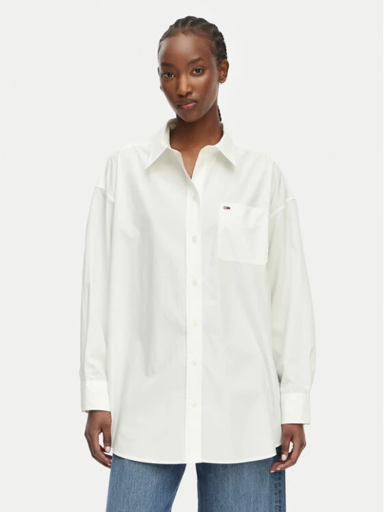 Zdjęcie produktu Tommy Jeans Koszula Essential DW0DW22936 Biały Oversize