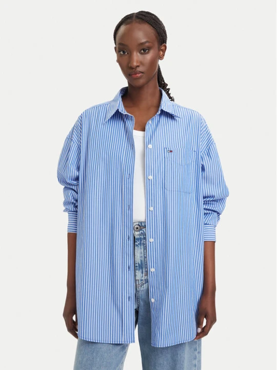 Zdjęcie produktu Tommy Jeans Koszula Essential DW0DW22936 Niebieski Oversize
