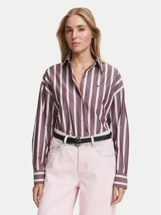 Zdjęcie produktu Tommy Jeans Koszula Essential DW0DW23340 Fioletowy Oversize