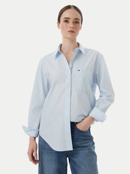 Zdjęcie produktu Tommy Jeans Koszula Essential DW0DW23456 Niebieski jasny Relaxed Fit