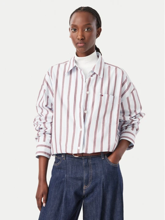 Zdjęcie produktu Tommy Jeans Koszula Essential DW0DW23340 Niebieski jasny Oversize