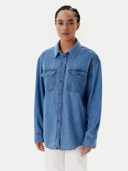 Zdjęcie produktu Tommy Jeans Koszula jeansowa DW0DW21073 Niebieski Relaxed Fit