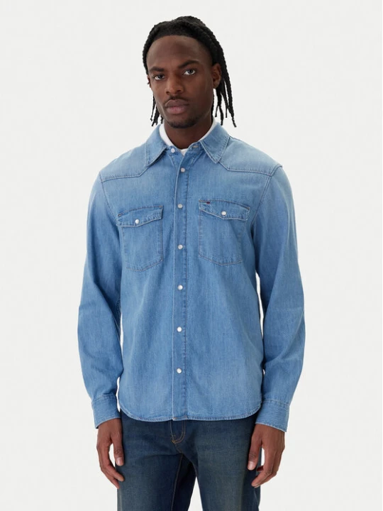 Zdjęcie produktu Tommy Jeans Koszula jeansowa Western DM0DM23029 Niebieski Regular Fit