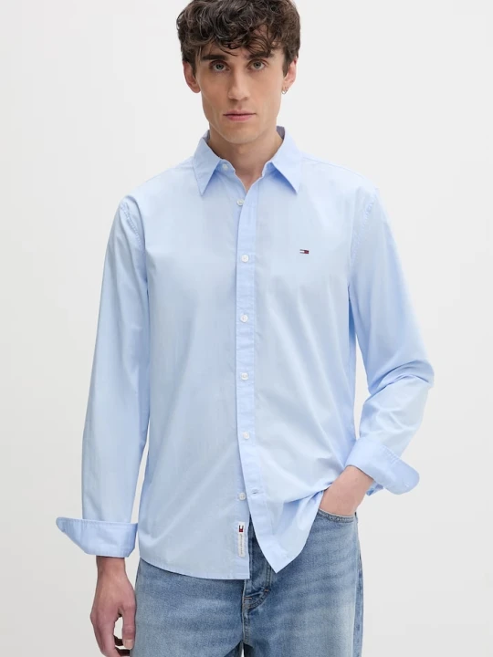 Zdjęcie produktu Tommy Jeans koszula męska bawełniana niebieski