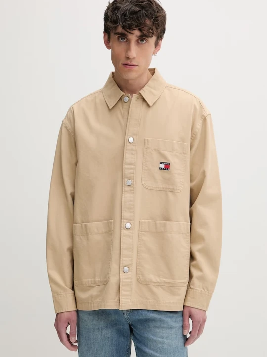 Zdjęcie produktu Tommy Jeans koszula męska bawełniana beżowy