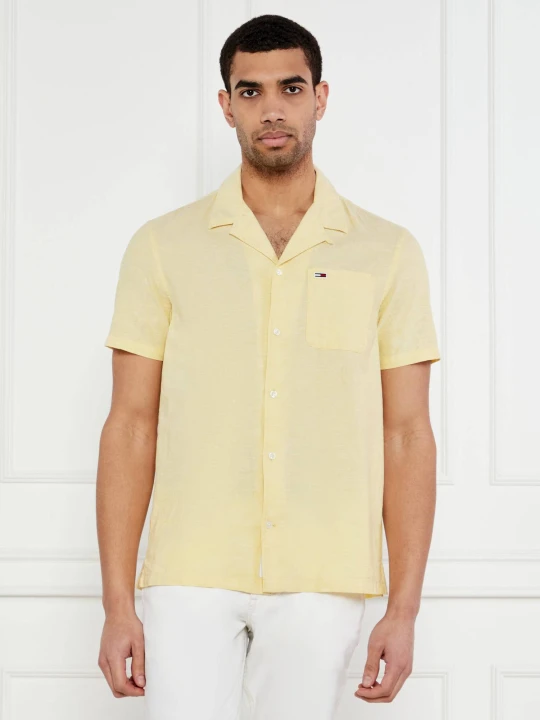 Zdjęcie produktu Tommy Jeans Koszula | Regular Fit | z dodatkiem lnu żółty