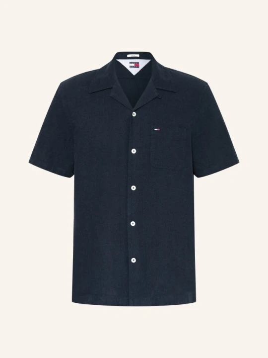 Zdjęcie produktu Tommy Jeans Koszula Resortowa Comfort Fit Z Lnem blau GRANATOWY