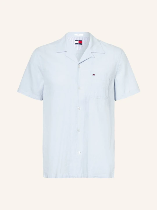Zdjęcie produktu Tommy Jeans Koszula Resortowa Comfort Fit Z Lnem blau JASNONIEBIESKI