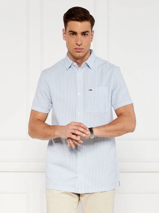 Zdjęcie produktu Tommy Jeans Koszula STRIPE SEERSUCKER | Regular Fit błękitny