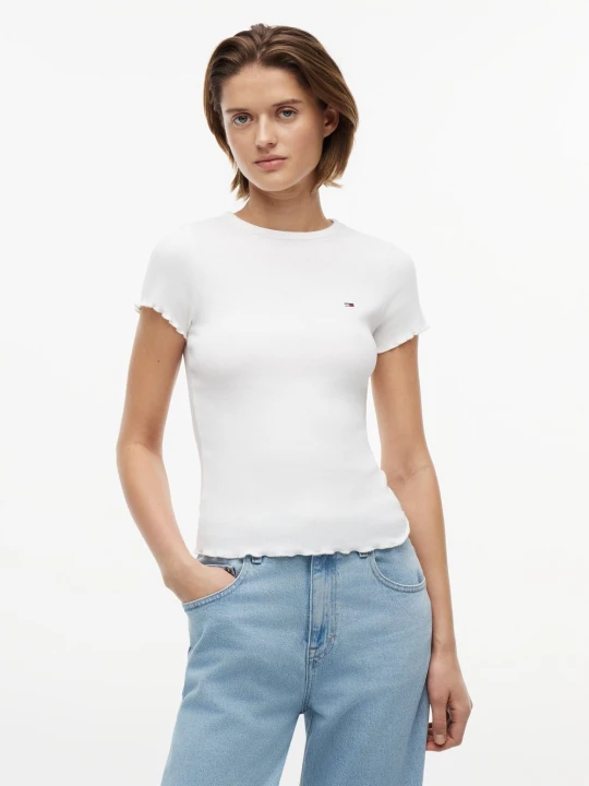 Zdjęcie produktu Tommy Jeans Koszulka Kobiety Bawełna biały