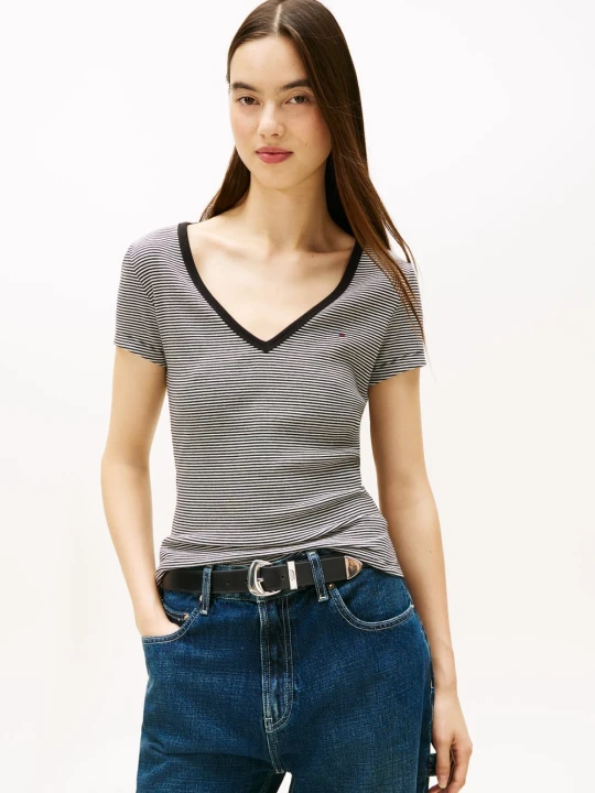 Zdjęcie produktu Tommy Jeans Koszulka Kobiety Bawełna czarny | biały