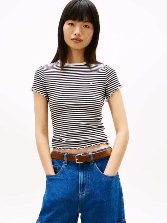 Zdjęcie produktu Tommy Jeans Koszulka Kobiety Bawełna czarny | biały