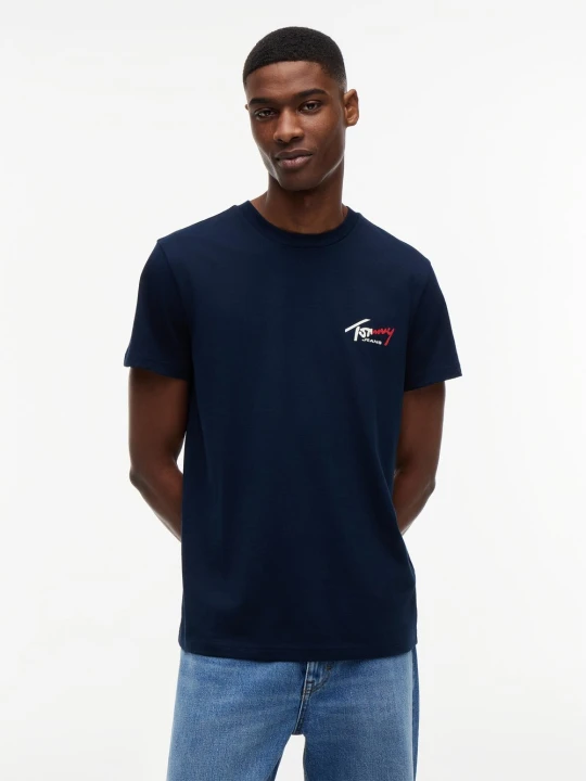 Zdjęcie produktu Tommy Jeans Koszulka Mężczyźni Bawełna (100%) niebieski