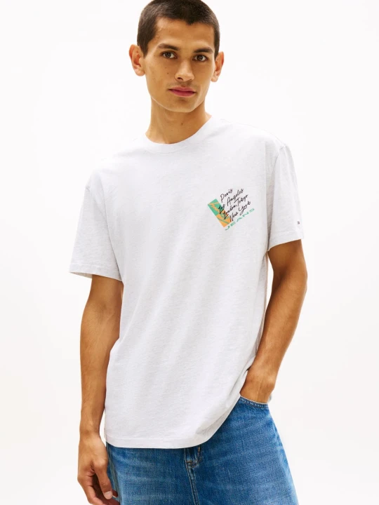 Zdjęcie produktu Tommy Jeans Koszulka Mężczyźni Bawełna szary