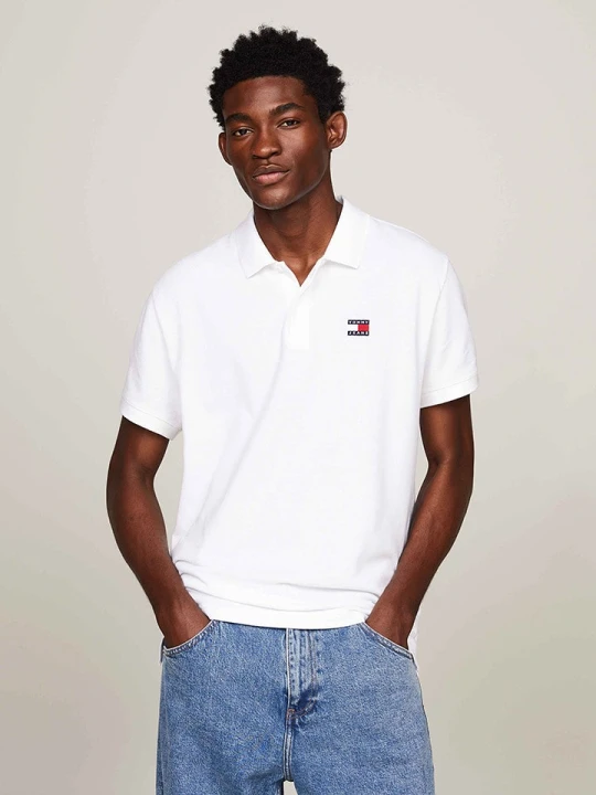 Zdjęcie produktu TOMMY JEANS Koszulka polo w kolorze białym rozmiar: M