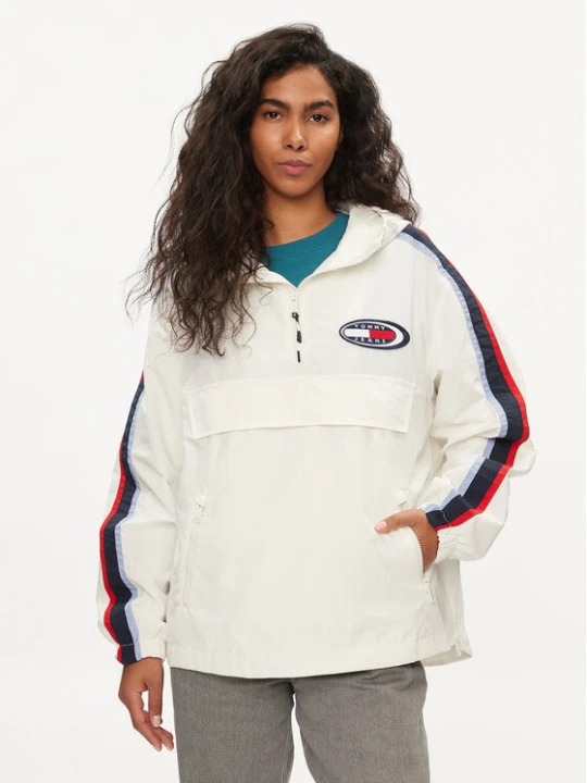 Zdjęcie produktu Tommy Jeans Kurtka anorak Archive Chicago DW0DW18151 Biały Regular Fit