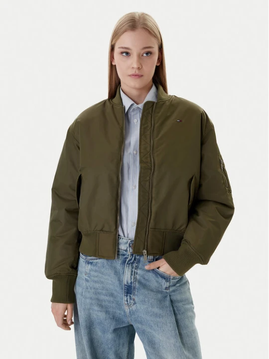 Zdjęcie produktu Tommy Jeans Kurtka bomber Essential DW0DW22046 Zielony Regular Fit