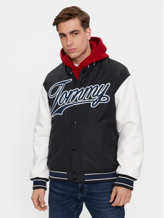 Zdjęcie produktu Tommy Jeans Kurtka bomber Letterman DM0DM17880 Czarny Regular Fit
