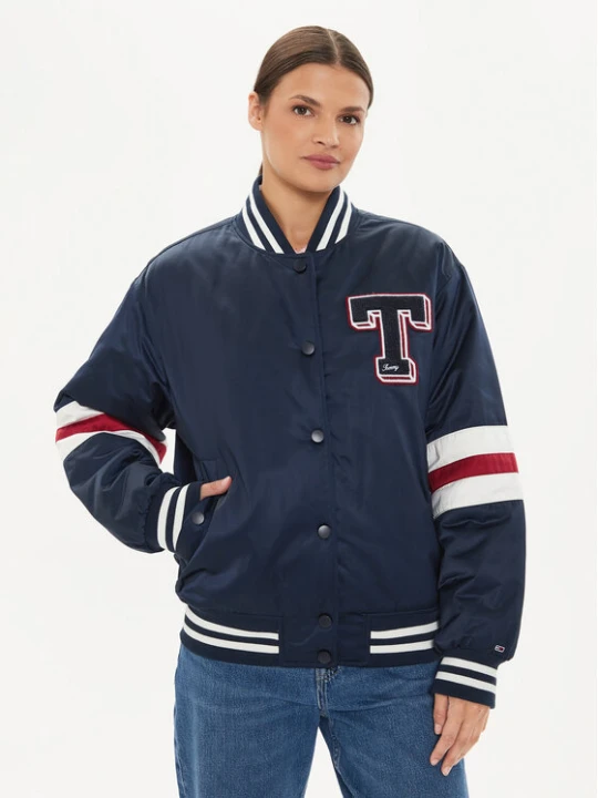 Zdjęcie produktu Tommy Jeans Kurtka bomber Letterman DW0DW18306 Granatowy Relaxed Fit