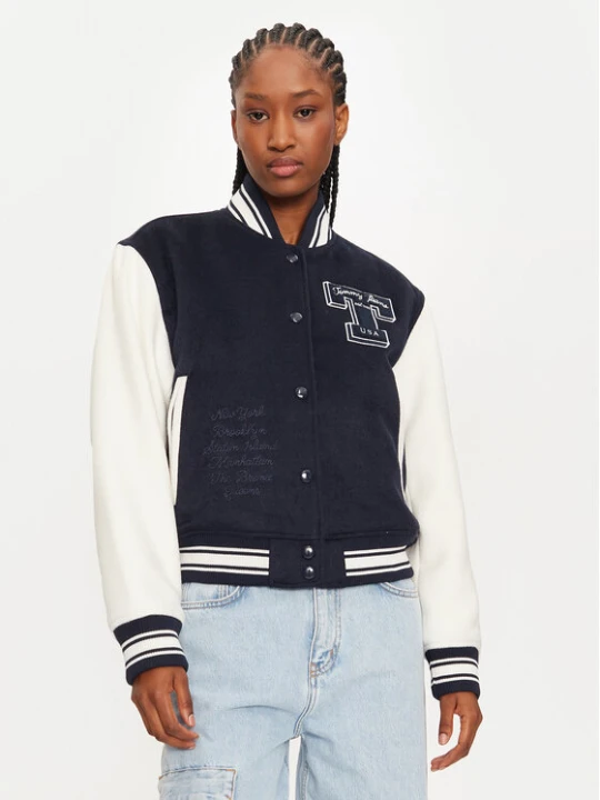 Zdjęcie produktu Tommy Jeans Kurtka bomber Letterman DW0DW18845 Granatowy Regular Fit