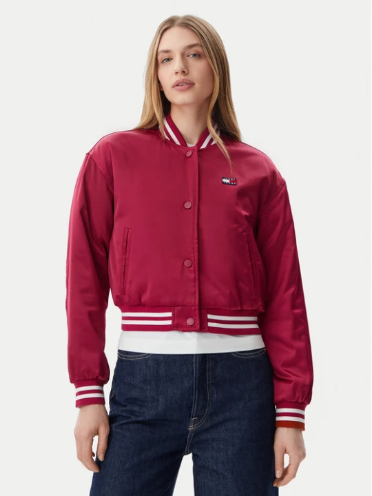 Zdjęcie produktu Tommy Jeans Kurtka bomber Satin Coach DW0DW20229 Różowy Regular Fit