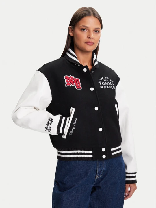 Zdjęcie produktu Tommy Jeans Kurtka bomber Varsity DW0DW21628 Czarny Regular Fit