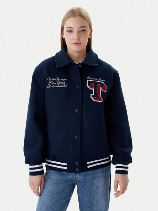 Zdjęcie produktu Tommy Jeans Kurtka bomber Varsity DW0DW22051 Granatowy Relaxed Fit