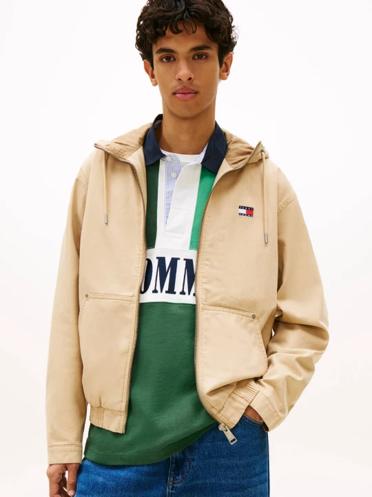 Zdjęcie produktu Tommy Jeans Kurtka HERRINGBONE | Loose fit beżowy