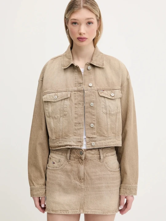 Zdjęcie produktu Tommy Jeans kurtka jeansowa beżowy