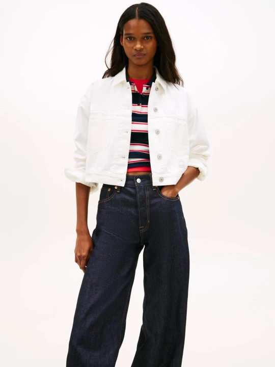 Zdjęcie produktu Tommy Jeans Kurtka jeansowa | Cropped Fit biały