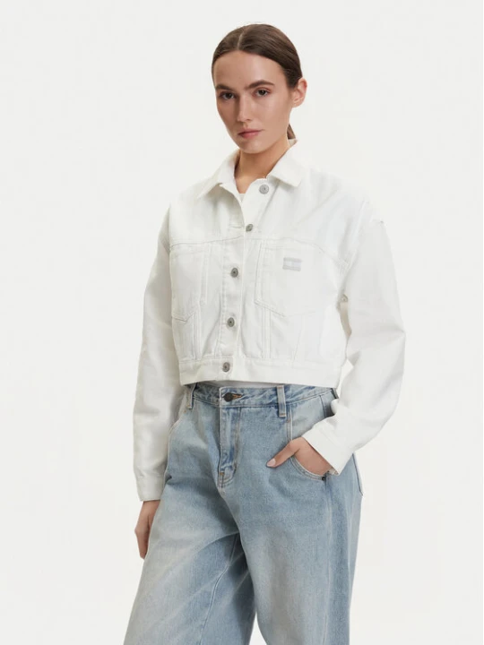 Zdjęcie produktu Tommy Jeans Kurtka jeansowa DW0DW21979 Biały Oversize