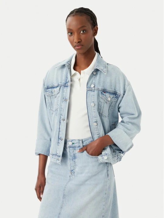 Zdjęcie produktu Tommy Jeans Kurtka jeansowa DW0DW23471 Niebieski Relaxed Fit